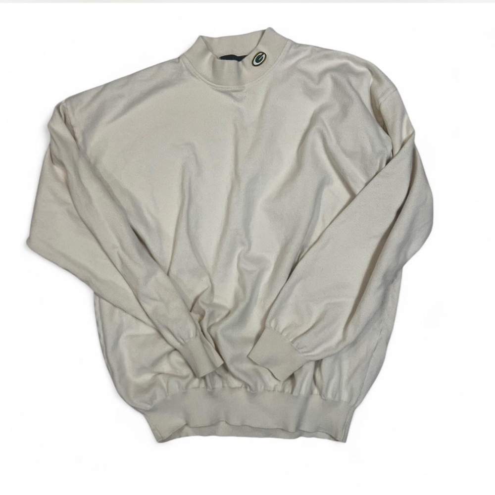 Tundra Men's Cream Packers Crewneck Sweater